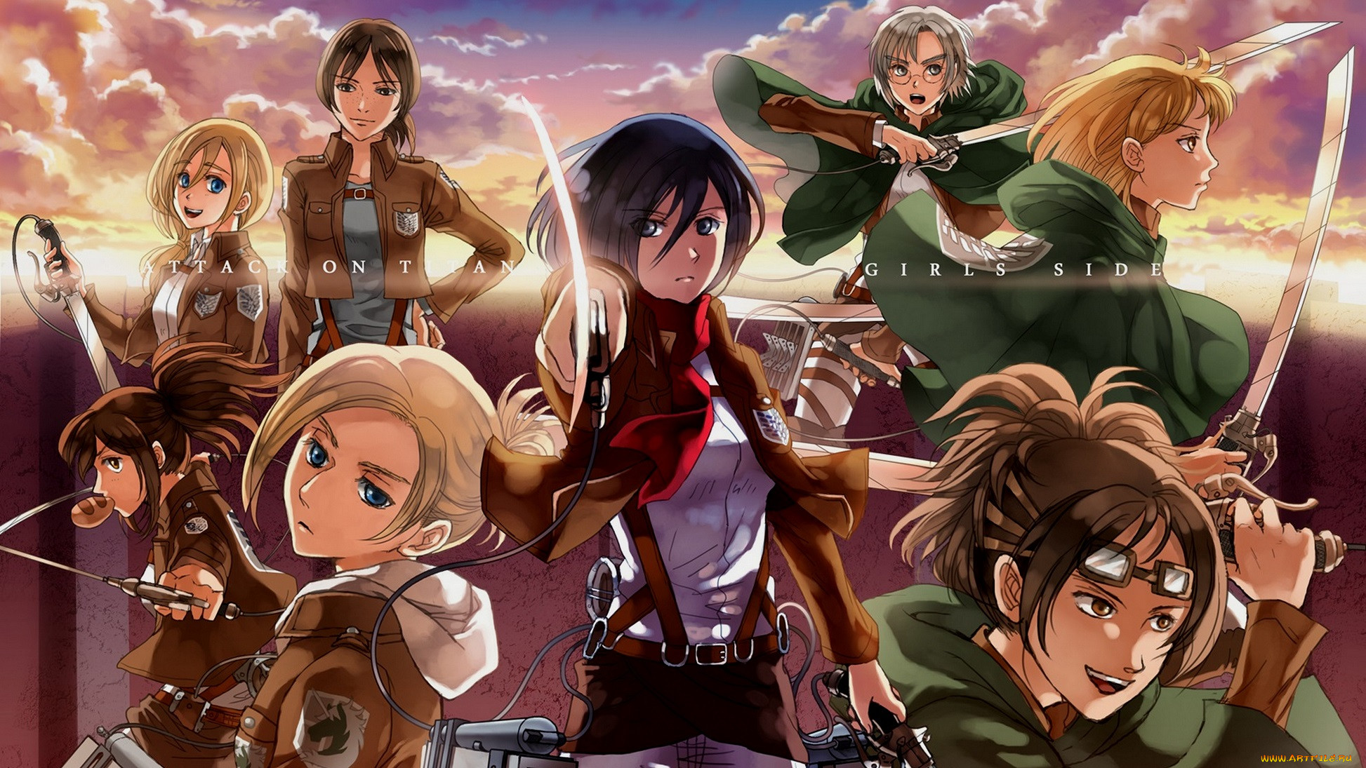 Обои Аниме Shingeki no Kyojin, обои для рабочего стола, фотографии аниме,  shingeki no kyojin, персонажи, атака, титанов, арт Обои для рабочего стола,  скачать обои картинки заставки на рабочий стол.